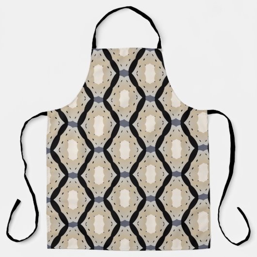 Zig zag geometric black and off-white  schürze (Vorderseite)