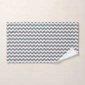 ZIG ZAG - GRAY & WHITE BADHANDTUCH SET (Handtuch)