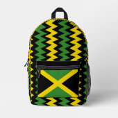 Zig Zag Jamaikanisches Flaggendesign Bedruckter Rucksack (Vorderseite)