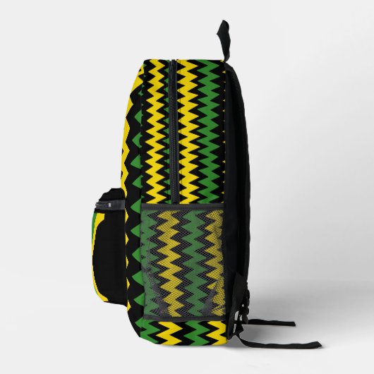 Zig Zag Jamican Flag Design Bedruckter Rucksack (Rechts)