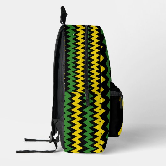 Zig Zag Jamican Flag Design Bedruckter Rucksack (Links)