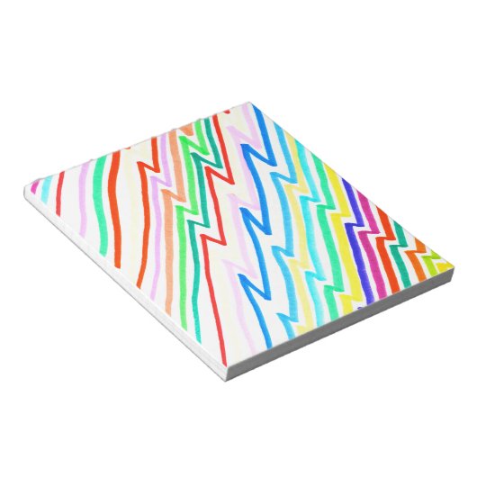 Zig Zag Line Colors Notizblock (angewinkelt)