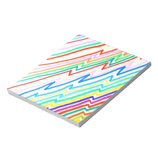 Zig Zag Line Colors Notizblock (Rotiert)