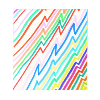 Zig Zag Line Colors Notizblock