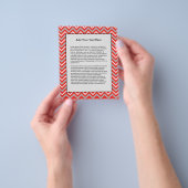 Zig Zag Lines Red White Gray Creative Stripes Flyer (Gruppe)