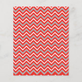 Zig Zag Lines Red White Gray Creative Stripes Flyer (Hinten)