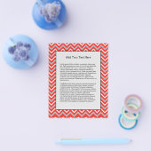 Zig Zag Lines Red White Gray Creative Stripes Flyer (Einzeln)