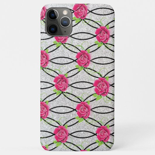 Zig Zag Muster, Blume Case-Mate iPhone Hülle (Rückseite)