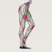 Zig Zag Muster, Blume Leggings (Rechts)