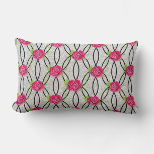 Zig Zag Muster, Blume Lendenkissen