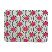 Zig Zag Muster, Blume Magnet (Horizontal)