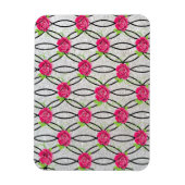 Zig Zag Muster, Blume Magnet (Vertikal)