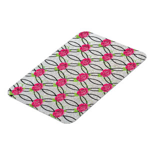 Zig Zag Muster, Blume Magnet