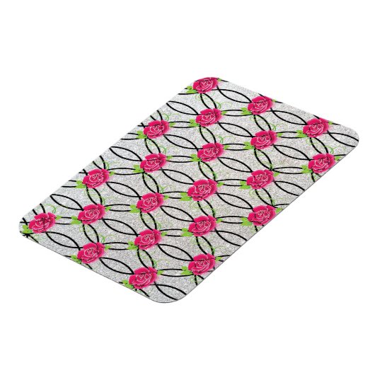 Zig Zag Muster, Blume Magnet (Linke Seite)