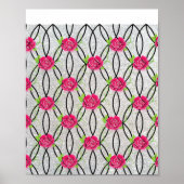 Zig Zag Muster, Blume Poster (Vorne)