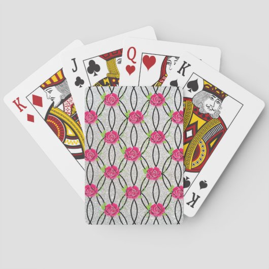 Zig Zag Muster, Blume Spielkarten (Rückseite)