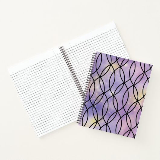 Zig Zag Muster, Lila Notizblock (Innenseite)