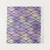 Zig Zag Muster, Lila Wandteppich (Vorderseite (Horizontal))