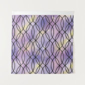 Zig Zag Muster, Lila Wandteppich (Vorderseite)