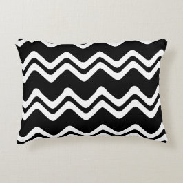 Zig Zag Muster mit zwei farbigen Linien Dekokissen