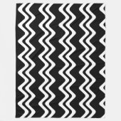 Zig Zag Muster mit zwei farbigen Linien Fleecedecke (Vorderseite)