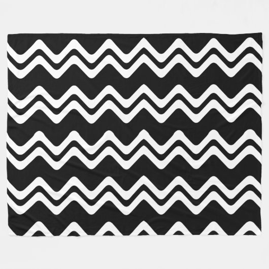 Zig Zag Muster mit zwei farbigen Linien Fleecedecke (Vorderseite (Horizontal))