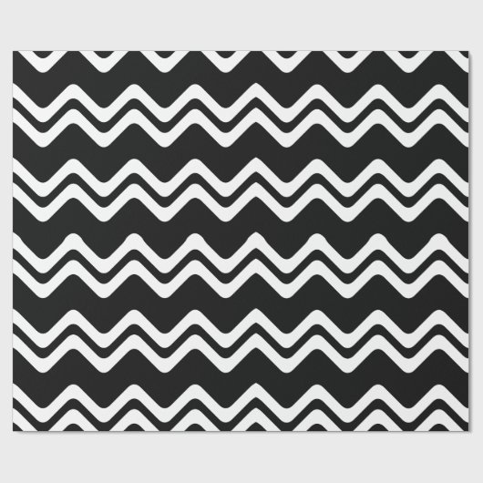 Zig Zag Muster mit zwei farbigen Linien Geschenkpapier (Flach)