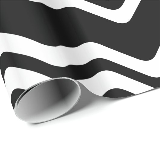 Zig Zag Muster mit zwei farbigen Linien Geschenkpapier (Rolleneckpunkt)