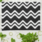 Zig Zag Muster mit zwei farbigen Linien Geschirrtuch (Gefaltet)