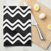Zig Zag Muster mit zwei farbigen Linien Geschirrtuch (Viertel Falte)