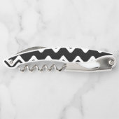 Zig Zag Muster mit zwei farbigen Linien Kellnermesser (Rückseite)