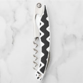 Zig Zag Muster mit zwei farbigen Linien Kellnermesser (Vorderseite)