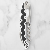 Zig Zag Muster mit zwei farbigen Linien Kellnermesser (Rückseite)