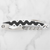 Zig Zag Muster mit zwei farbigen Linien Kellnermesser (Vorderseite)