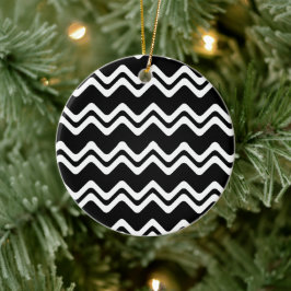 Zig Zag Muster mit zwei farbigen Linien Keramik Ornament