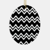 Zig Zag Muster mit zwei farbigen Linien Keramik Ornament (Rechts)