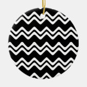 Zig Zag Muster mit zwei farbigen Linien Keramik Ornament (Vorne)