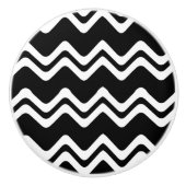 Zig Zag Muster mit zwei farbigen Linien Keramikknauf (Vorderseite)