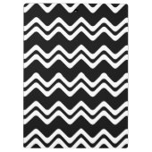 Zig Zag Muster mit zwei farbigen Linien Klemmbrett (Rückseite)