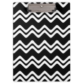 Zig Zag Muster mit zwei farbigen Linien Klemmbrett (Vorderseite)