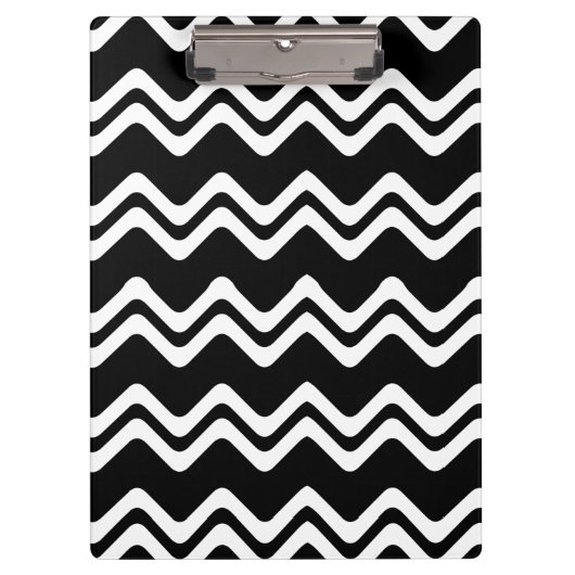 Zig Zag Muster mit zwei farbigen Linien Klemmbrett (Vorderseite)