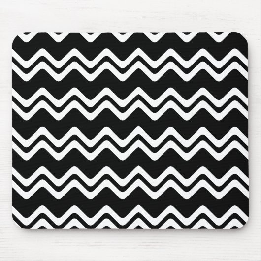 Zig Zag Muster mit zwei farbigen Linien Mousepad (Vorne)