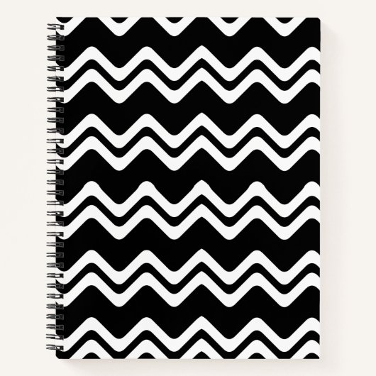 Zig Zag Muster mit zwei farbigen Linien Notizblock (Vorderseite)