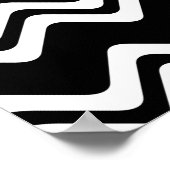 Zig Zag Muster mit zwei farbigen Linien Poster (Ecke)