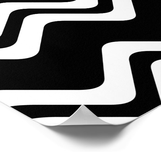 Zig Zag Muster mit zwei farbigen Linien Poster (Ecke)