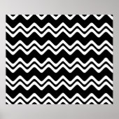 Zig Zag Muster mit zwei farbigen Linien Poster (Vorne)