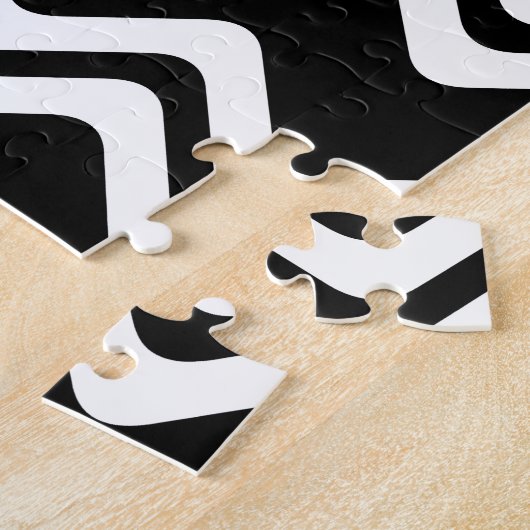 Zig Zag Muster mit zwei farbigen Linien Puzzle (Seite)