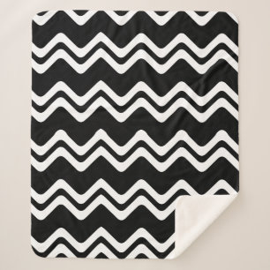 Zig Zag Muster mit zwei farbigen Linien Sherpadecke