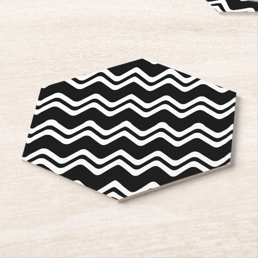 Zig Zag Muster mit zwei farbigen Linien Untersetzer (angewinkelt)