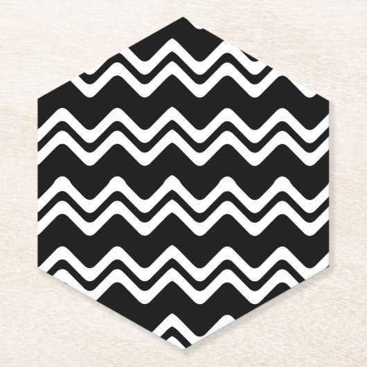 Zig Zag Muster mit zwei farbigen Linien Untersetzer (Vorderseite)